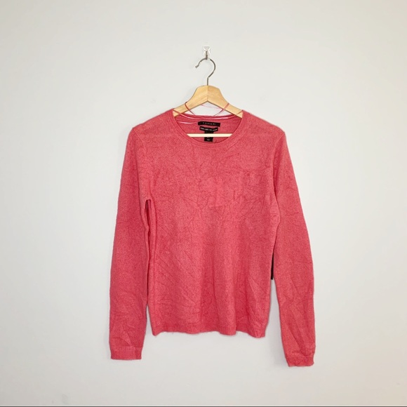 Tahari Sweaters - Tahari 100% Pure Luxe Cashmere Pink Knit Sweater Pullover Crew NWT New Medium M